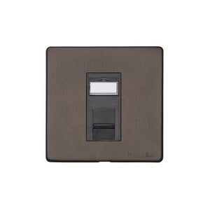 Vintage Range Matt Bronze Switches & Sockets, X09 - 1 Gang RJ45 by Heritage Brass By M-Marcus