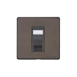 Vintage Range Matt Bronze Switches & Sockets, X09 - 1 Gang RJ45 by Heritage Brass By M-Marcus