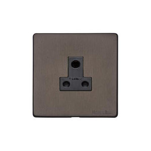 Vintage Range Matt Bronze Switches & Sockets, X09 - 5 Amp 3 Round Pin Socket by Heritage Brass By M-Marcus