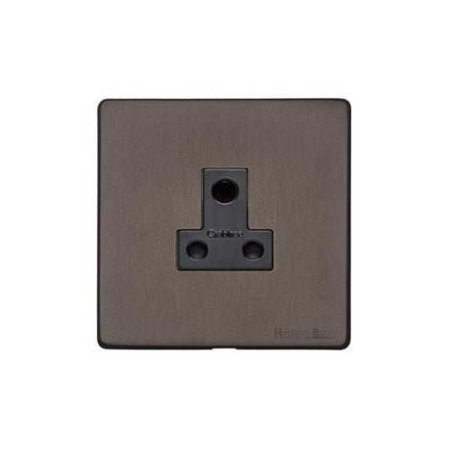 Vintage Range Matt Bronze Switches & Sockets, X09 - 5 Amp 3 Round Pin Socket by Heritage Brass By M-Marcus