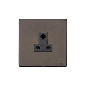 Vintage Range Matt Bronze Switches & Sockets, X09 - 5 Amp 3 Round Pin Socket by Heritage Brass By M-Marcus