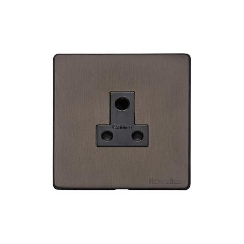 Vintage Range Matt Bronze Switches & Sockets, X09 - 5 Amp 3 Round Pin Socket by Heritage Brass By M-Marcus