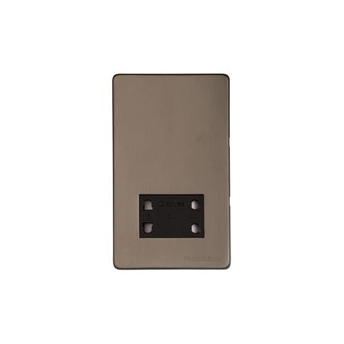 Vintage Range Matt Bronze Switches & Sockets, X09 - Shaver Socket Output Voltage 110/240V by Heritage Brass By M-Marcus