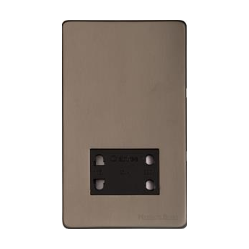 Vintage Range Matt Bronze Switches & Sockets, X09 - Shaver Socket Output Voltage 110/240V by Heritage Brass By M-Marcus