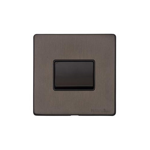 Vintage Range Matt Bronze Switches & Sockets, X09 - 6A Triple Pole Fan Isolator Switch by Heritage Brass By M-Marcus