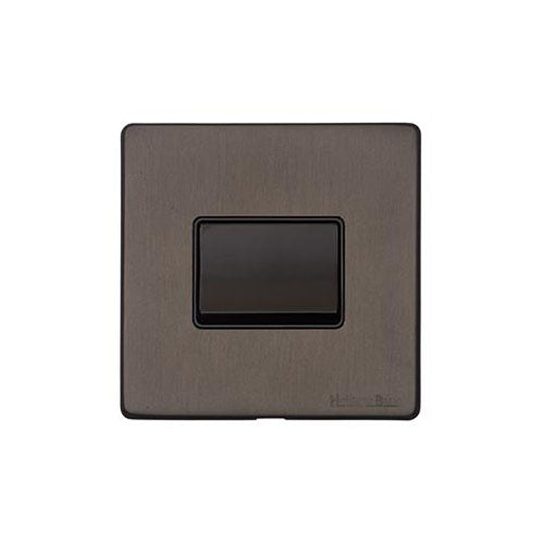 Vintage Range Matt Bronze Switches & Sockets, X09 - 6A Triple Pole Fan Isolator Switch by Heritage Brass By M-Marcus