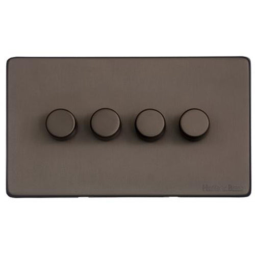 Vintage Range Matt Bronze Switches & Sockets, X09 - 4G Multi Location Secondary Dimmer by Heritage Brass By M-Marcus