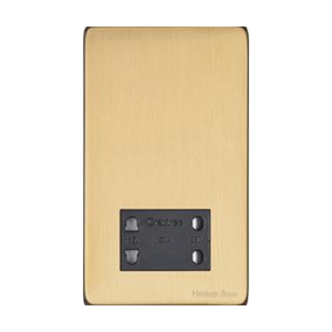 Vintage Range Satin Brass Switches & Sockets, X44 - Shaver Socket Output Voltage 110/240V by Heritage Brass By M-Marcus