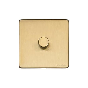 Vintage Range Satin Brass Switches & Sockets, X44 - 1G Multi Location Secondary Dimmer by Heritage Brass By M-Marcus