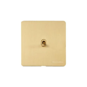 Vintage Range Satin Brass Switches & Sockets, X44 - 1 Gang Dimming Stockholm Toggle by Heritage Brass By M-Marcus