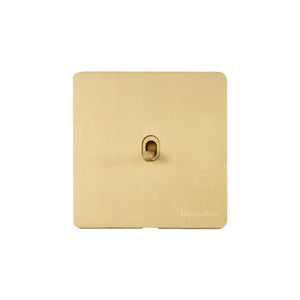 Studio Range Satin Brass Switches & Sockets, Y44 - 1 Gang Dimming Stockholm Toggle by Heritage Brass By M-Marcus