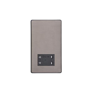Vintage Range Satin Black Nickel Switches & Sockets, X66 - Shaver Socket Output Voltage 110/240V by Heritage Brass By M-Marcus