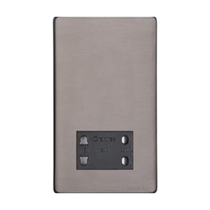 Vintage Range Satin Black Nickel Switches & Sockets, X66 - Shaver Socket Output Voltage 110/240V by Heritage Brass By M-Marcus