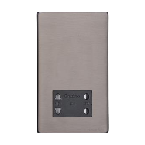 Vintage Range Satin Black Nickel Switches & Sockets, X66 - Shaver Socket Output Voltage 110/240V by Heritage Brass By M-Marcus