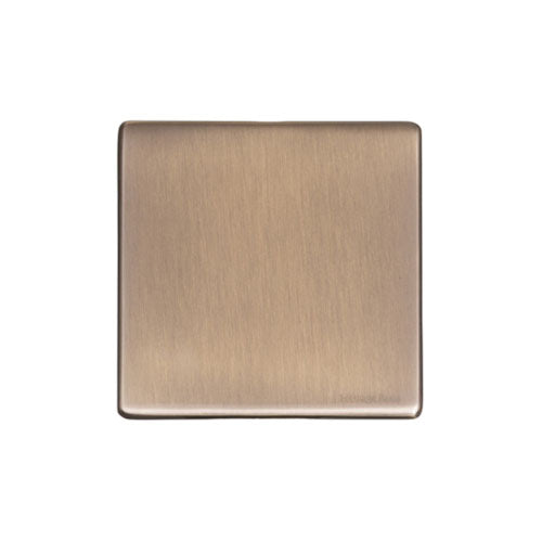 Vintage Range Antique Brass Switches & Sockets, X91 - Single Blank Plate by Heritage Brass By M-Marcus
