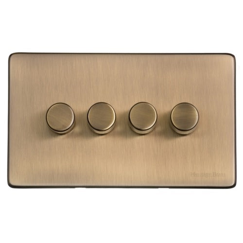 Vintage Range Antique Brass Switches & Sockets, X91 - 4G Multi Location Secondary Dimmer by Heritage Brass By M-Marcus