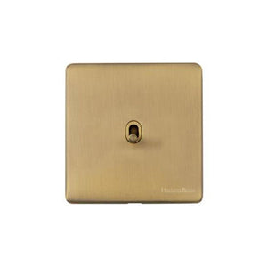Studio Range Antique Brass Switches & Sockets, Y91 - 1 Gang Dimming Stockholm Toggle by Heritage Brass By M-Marcus