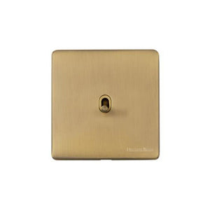 Executive Range Antique Brass Switches & Sockets, EX91 - 1 Gang Intermediate Stockholm Toggle by Heritage Brass By M-Marcus