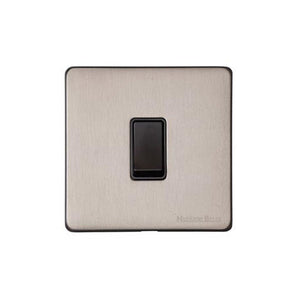 Windsor Range Aged Pewter Switches & Sockets, WAP - 1 Gang Intermediate Rocker Switch by Heritage Brass By M-Marcus