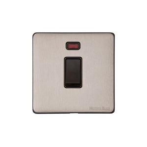Windsor Range Aged Pewter Switches & Sockets, WAP - 20A Double Pole Switch with Neon by Heritage Brass By M-Marcus
