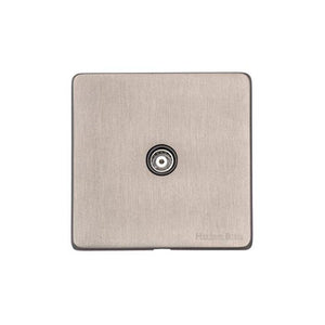 Windsor Range Aged Pewter Switches & Sockets, WAP - 1 Gang Non-Isolated TV Coaxial Socket by Heritage Brass By M-Marcus