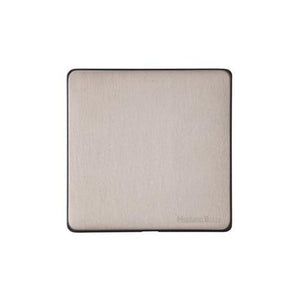 Vintage Range Aged Pewter Switches & Sockets, XAP - Single Blank Plate by Heritage Brass By M-Marcus