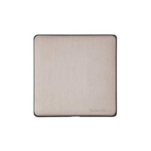 Vintage Range Aged Pewter Switches & Sockets, XAP - Single Blank Plate by Heritage Brass By M-Marcus