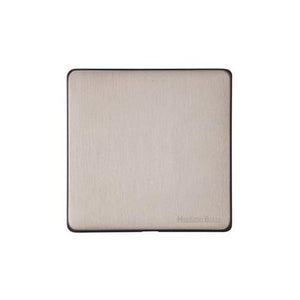 Windsor Range Aged Pewter Switches & Sockets, WAP - Single Blank Plate by Heritage Brass By M-Marcus