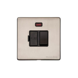 Windsor Range Aged Pewter Switches & Sockets, WAP - Switched Spur with Neon (13 Amp) by Heritage Brass By M-Marcus