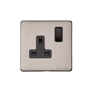 Windsor Range Aged Pewter Switches & Sockets, WAP - Single Socket (13 Amp) by Heritage Brass By M-Marcus