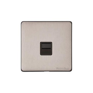 Windsor Range Aged Pewter Switches & Sockets, WAP - 1 Gang Secondary Line Socket by Heritage Brass By M-Marcus
