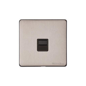 Windsor Range Aged Pewter Switches & Sockets, WAP - 1 Gang Master Line Socket by Heritage Brass By M-Marcus
