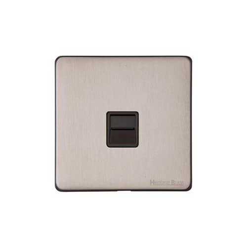 Windsor Range Aged Pewter Switches & Sockets, WAP - 1 Gang Master Line Socket by Heritage Brass By M-Marcus