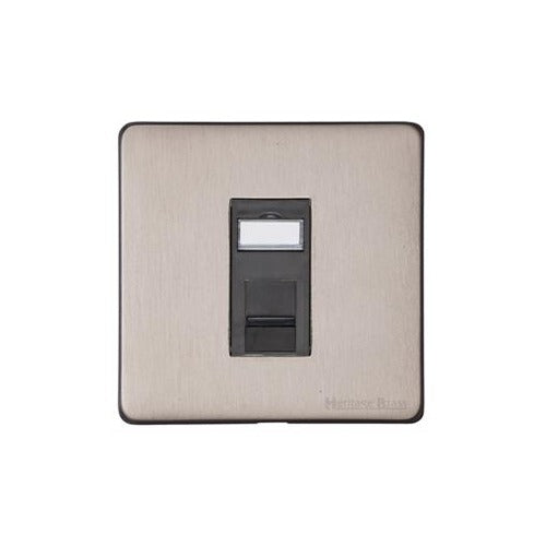 Vintage Range Aged Pewter Switches & Sockets, XAP - 1 Gang RJ45 by Heritage Brass By M-Marcus