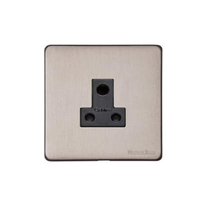 Windsor Range Aged Pewter Switches & Sockets, WAP - 5 Amp 3 Round Pin Socket by Heritage Brass By M-Marcus