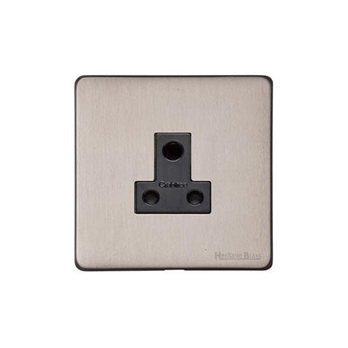 Windsor Range Aged Pewter Switches & Sockets, WAP - 5 Amp 3 Round Pin Socket by Heritage Brass By M-Marcus