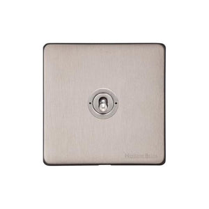 Windsor Range Aged Pewter Switches & Sockets, WAP - 1 Gang Toggle Switch by Heritage Brass By M-Marcus
