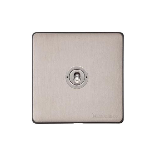 Windsor Range Aged Pewter Switches & Sockets, WAP - 1 Gang Toggle Switch by Heritage Brass By M-Marcus