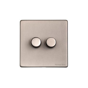 Vintage Range Aged Pewter Switches & Sockets, XAP - 2G Multi Location Primary Dimmer by Heritage Brass By M-Marcus