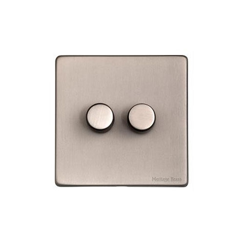 Vintage Range Aged Pewter Switches & Sockets, XAP - 2G Multi Location Secondary Dimmer by Heritage Brass By M-Marcus