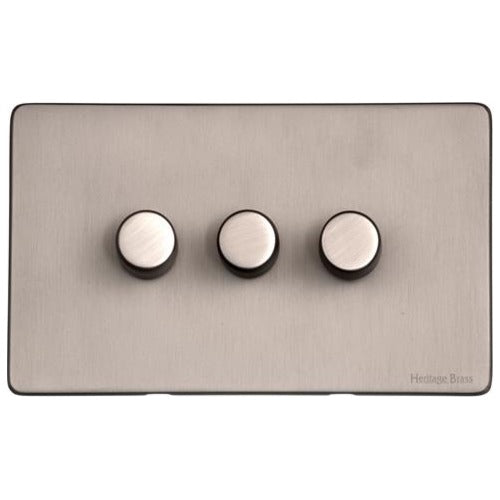 Vintage Range Aged Pewter Switches & Sockets, XAP - 3G Multi Location Secondary Dimmer by Heritage Brass By M-Marcus