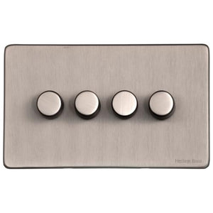 Vintage Range Aged Pewter Switches & Sockets, XAP - 4G Multi Location Primary Dimmer by Heritage Brass By M-Marcus