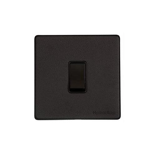Vintage Range Matt Black Switches & Sockets, XBK - 20A Double Pole Switch by Heritage Brass By M-Marcus