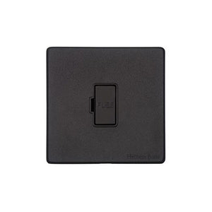 Vintage Range Matt Black Switches & Sockets, XBK - Unswitched Spur (13 Amp) by Heritage Brass By M-Marcus