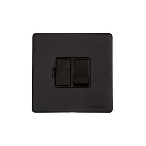 Vintage Range Matt Black Switches & Sockets, XBK - Switched Spur (13 Amp) by Heritage Brass By M-Marcus