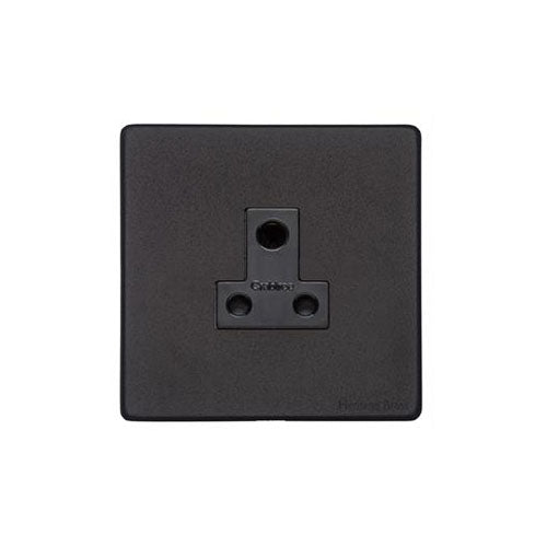 Windsor Range Matt Black Switches & Sockets, WBK - 5 Amp 3 Round Pin Socket by Heritage Brass By M-Marcus