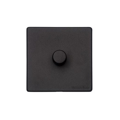 Vintage Range Matt Black Switches & Sockets, XBK - 1G Multi Location Primary Dimmer by Heritage Brass By M-Marcus