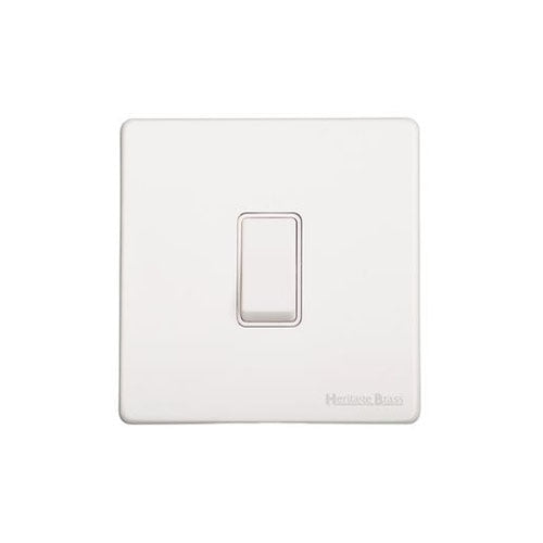 Vintage Range-Gloss White-1 Gang Rocker Switch (10 Amp)