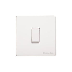 Vintage Range Unlacquered Polished Brass Switches & Sockets, XUL - 1 Gang Rocker Switch by Heritage Brass By M-Marcus