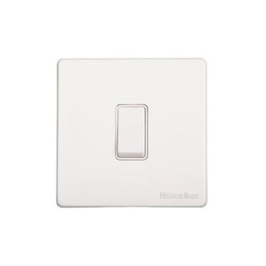 Vintage Range Unlacquered Polished Brass Switches & Sockets, XUL - 1 Gang Intermediate Rocker Switch by Heritage Brass By M-Marcus